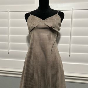 Gingham Brown Dress